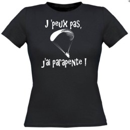 T-shirt femme "peux pas j'ai parapente"